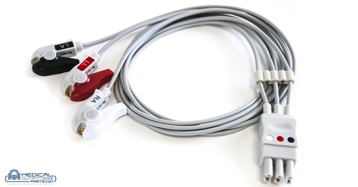 [989803145091, M1671A] Philips CT ECG 3 Lead Grabber Leadwire Set, PN 989803145091, M1671A