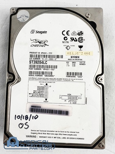 [ST39204LC] Seagate Cheetah 18XL 9.1GB 10000RPM Ultra-160 SCSI 80-Pin 4MB Cache 3.5-Inch Hard Drive, PN ST39204LC