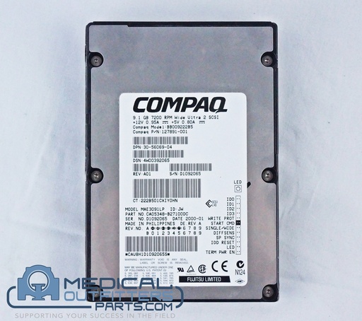 [CA05348-B27100DC] Fujitsu Compaq 9.1 GB SCSI 68 Pin 7200 RPM 3.5" HDD, PN CA05348-B27100DC