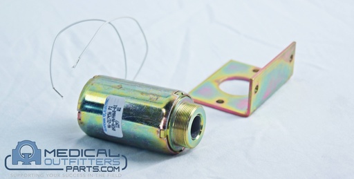 [46-217456P1, A420-064868-00, LT12X19, 457415259-001, 46-217456] GE PET/CT LT Tubular Solenoid With Mounting Bracket, PN 46-217456P1