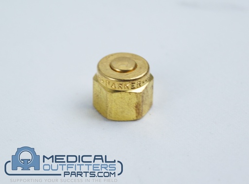 [46-260902P5] GE MRI Plug 0.25 OD Tube Fitting Brass Swagelok Cat #B-400-P, PN 46-260902P5