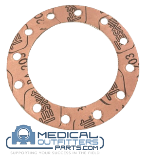 [ANSI FF10SBR.125] Full Face Flange Gasket (w/12 Bolt Holes) - 150 Lbs. - 1/8" Thick (SBR) Red Rubber, PN  ANSI FF10SBR.125