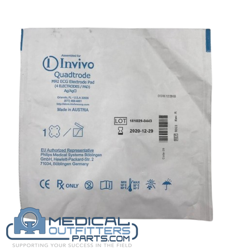 [9303A, INVIVO] Philips MRI Quadtrode ECG Pad (4/Pack), PN 9303A