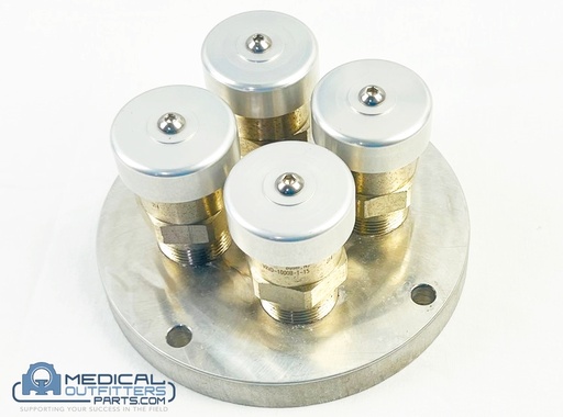 [5418410, 5418413] GE MRI 450W Blanking Plate Burst Disk-4 Valve, PN 5418410, 5418413