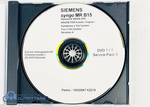 [10432947, K2219, MARK] Siemens MRI Syngo MR B15 SW, PN 10432947, K2219, MARK