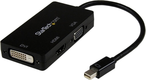 [MDP2VGDVHD] StarTech.com Adaptador Mini DisplayPort 3 en 1 - 1080p - Mini DP / Thunderbolt a HDMI / VGA / DVI, PN MDP2VGDVHD