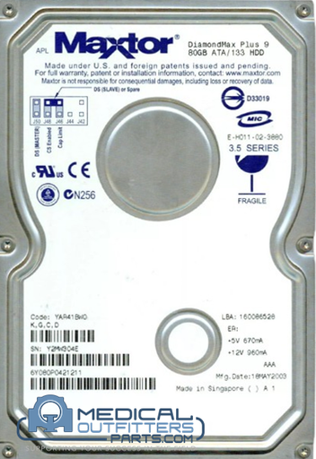 [YAR41BW0] Maxtor 80Gb Ata/133 Hdd, PN YAR41BW0 